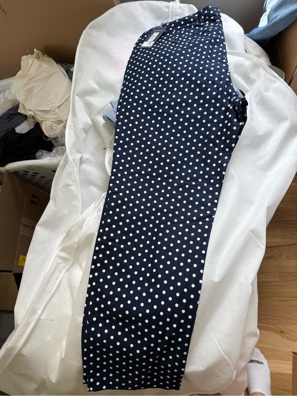 Vineyard Vines Navy Blue Polka Dot Men's Pants